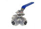 ISO9001 2008 3 pressão de aço inoxidável da válvula de bola PN63 da maneira para a água/óleo fornecedor